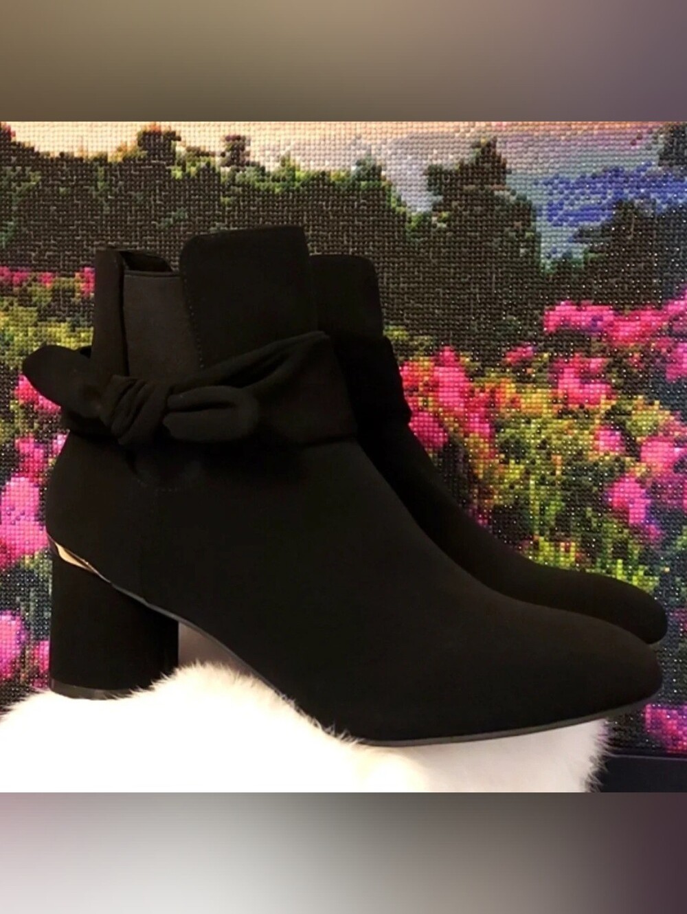 NEW London Fog Jizelle Black Ankle Booties- Size: 7.5